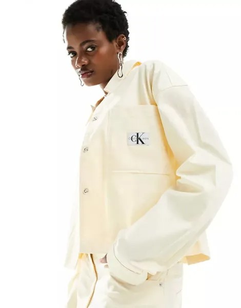 Calvin Klein – повседневная куртка-рубашка кремового цвета