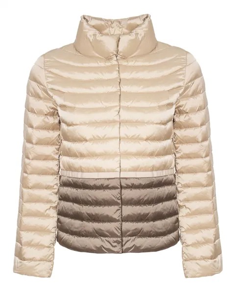Пуховик ADD 2AW288 46 бежевый+коричневый
