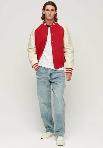 Куртка-бомбер College Superdry, цвет varsity red