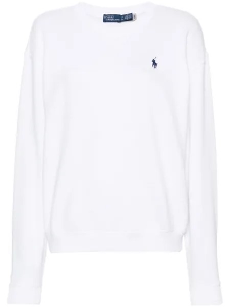 Polo Ralph Lauren свитер с вышивкой Polo Pony, белый