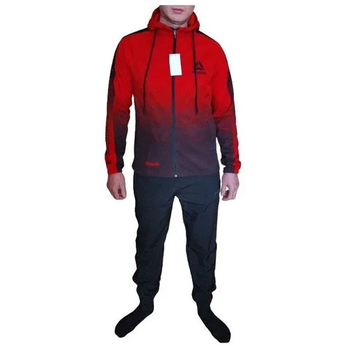Спортивный костюм Reebok, красный с черным, RU размер 54, рост 182-188