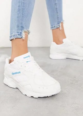 Белые кроссовки с синей отделкой Reebok Aztrek-Белый