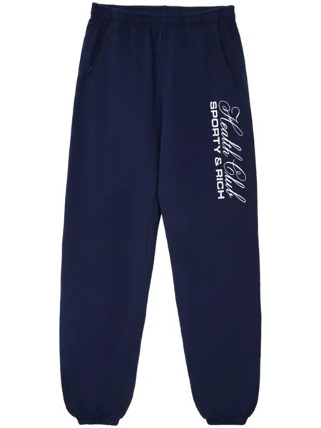 Спортивные брюки из хлопка Made In USA Sporty & Rich, синие