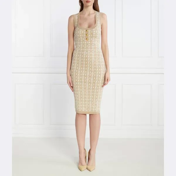Платье Elisabetta Franchi, бежевый