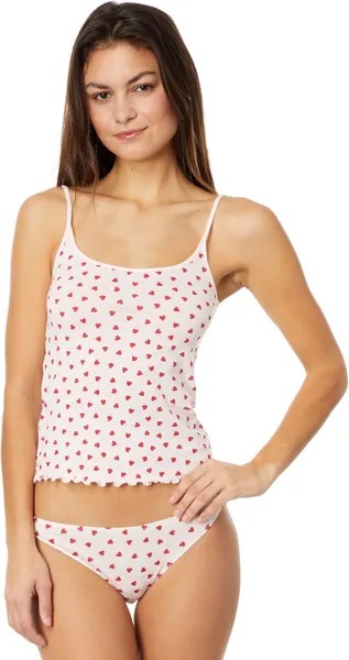 Майка Organic Cotton Heritage Hearts Pearl Cami Only Hearts, цвет Cotton Candy