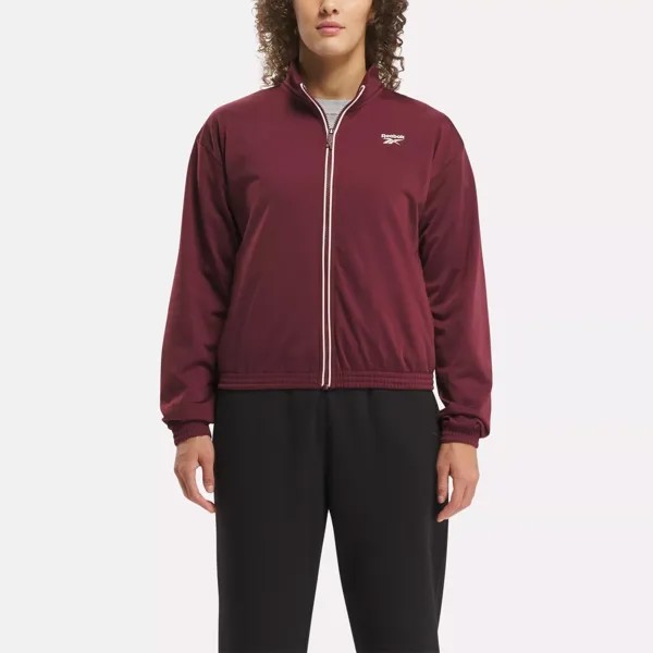 Трикотажная спортивная куртка Reebok Identity Back Vector, цвет Classic Maroon