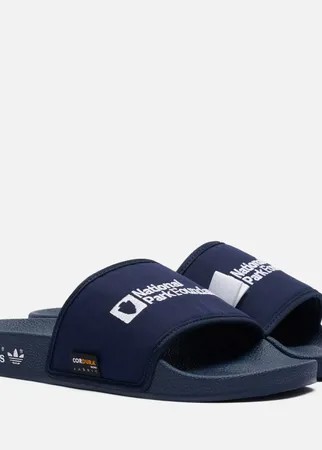 Мужские сланцы adidas Originals x National Park Adilette, цвет синий, размер 46 EU