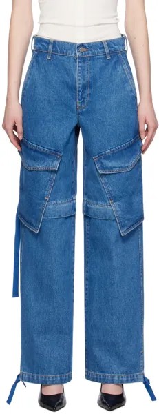 Синие джинсы с парашютом Dion Lee, цвет American blue