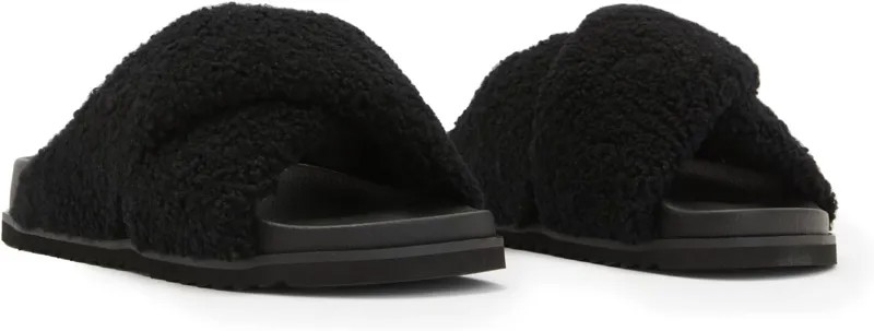 Сандалии AllSaints Saki Shearling Sandal, черный