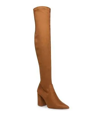 STEVE MADDEN Женские коричневые модельные сапоги на каблуке с застежкой-молнией 22 дюйма 11