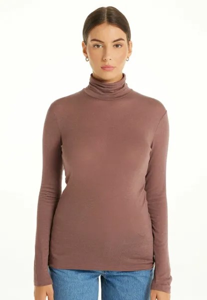 Топ с длинными рукавами THERMO HIGH NECK Tezenis, светло-коричневый в крапинку