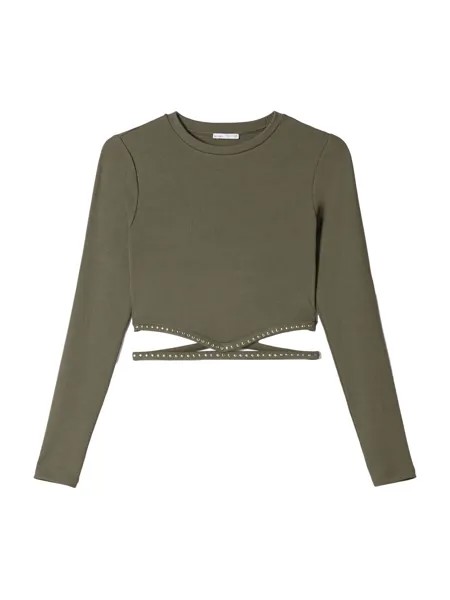 Лонгслив Bershka, хаки