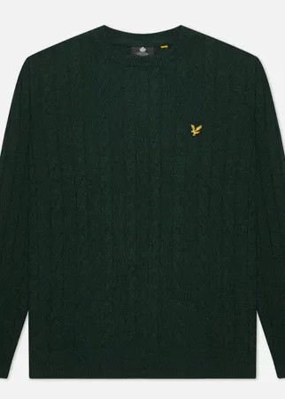 Мужской свитер Lyle & Scott Cable Jumper, цвет зелёный, размер L