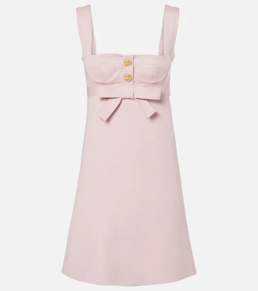Мини-платье из крепа с бантом Giambattista Valli, цвет quartz rose