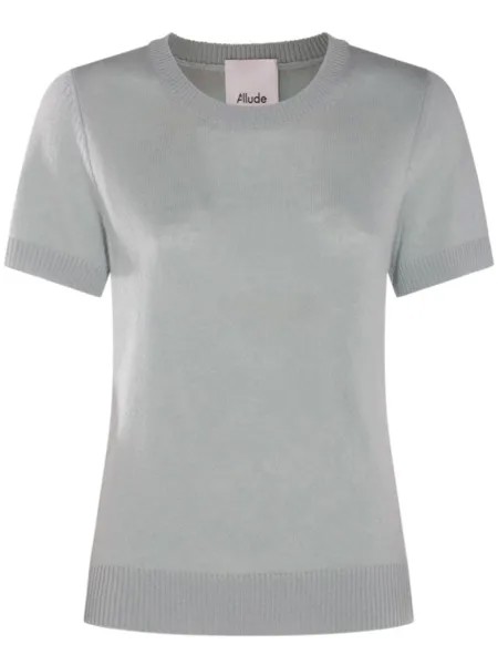 Allude кашемировый трикотажный топ с круглым вырезом, зеленый