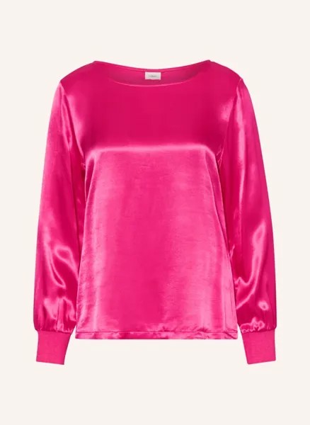 Атласная блузка-рубашка S.Oliver Black Label, розовый