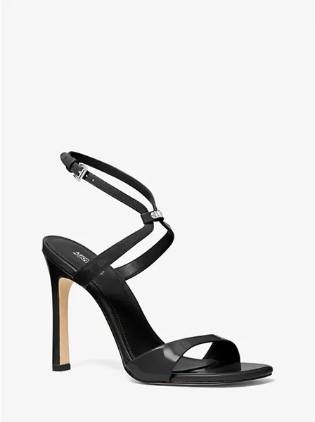 Сандалии Amara из лакированной кожи Michael Kors, черный