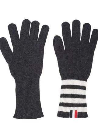Thom Browne перчатки в рубчик с полосками