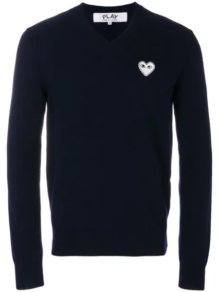 Comme Des Garçons Play джемпер с V-образным вырезом, синий