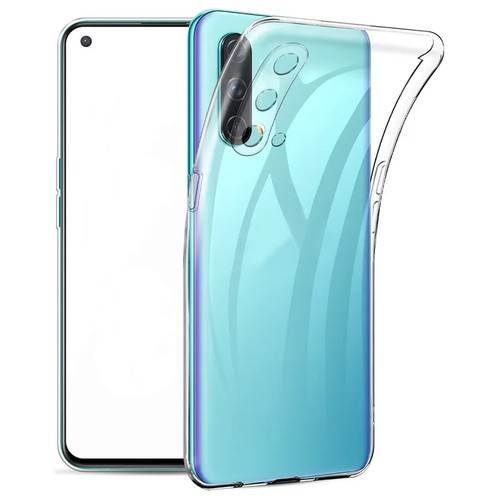 Прозрачный силиконовый чехол с защитой камеры для OnePlus Nord CE / Тонкий противоударный легкий чехол накладка на телефон Ван Плюс Норд СЕ