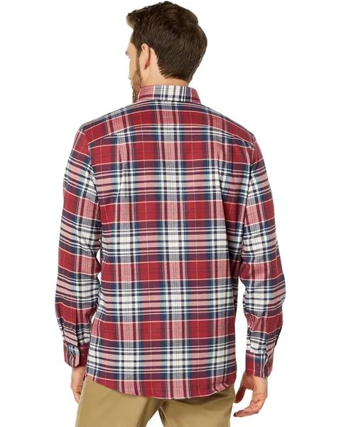 Рубашка Southern Tide Long Sleeve Flannel Glades Plaid Sport Shirt, темно-красный
