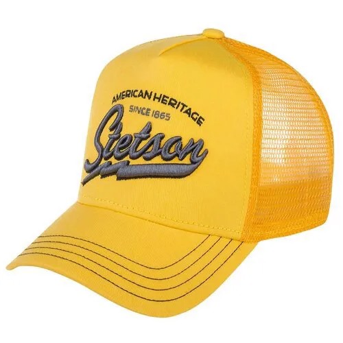 Бейсболка с сеточкой STETSON арт. 7751171 TRUCKER CAP AMERICAN HERITAGE CLASSIC (желтый), Размер: UNI