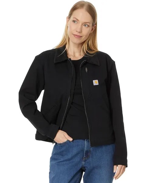 Куртка Carhartt Rugged Flex Loose Fit Canvas Detroit, черный