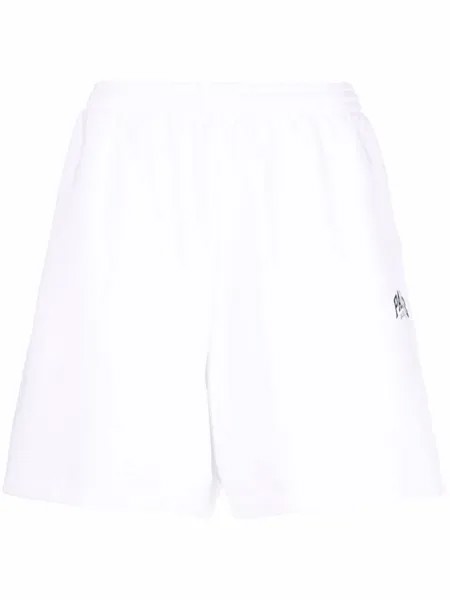 Balenciaga расклешенные спортивные шорты, белый