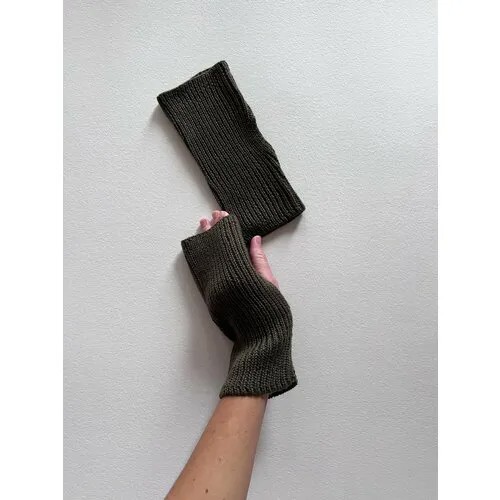 Митенки My Woolens, демисезон/зима, размер 18, зеленый