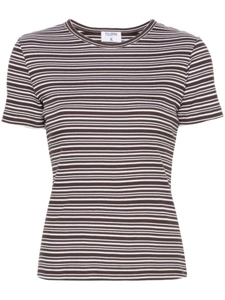 Футболка в полоску Filippa K, коричневый