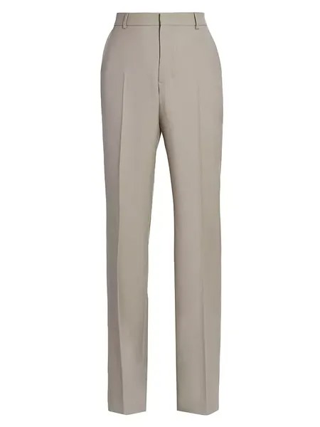 Широкие шерстяные брюки Ami Paris, серо-коричневый