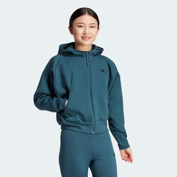 Парка Adidas ADIDAS ZNE full zip hoodie, цвет Arctic Night