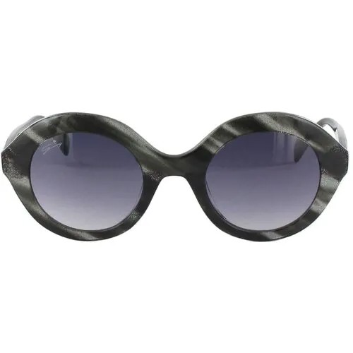 Солнцезащитные очки Genny , круглые, градиентные, с защитой от УФ, для женщин, черный