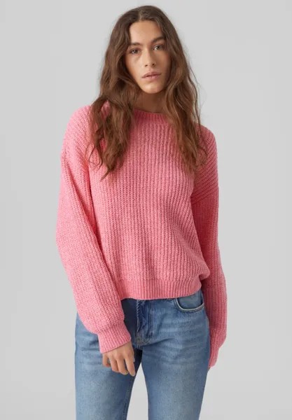 Свитшот Vero Moda VMAGATE O NECK LOW, цвет sachet pink