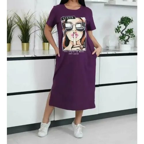 Платье ИСА-Текс, размер 52, фиолетовый