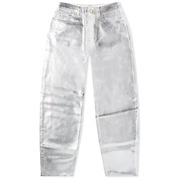 Джинсы Ganni Foil Denim Stary, цвет Bright White