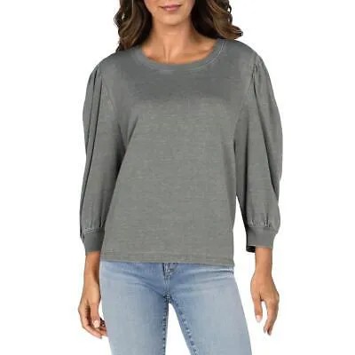 Splendid Womens Mariposa Green Comfy Cozy Sweatshirt Loungewear L BHFO 8329