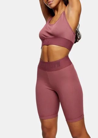 Розовые спортивные шорты-леггинсы Topshop-Розовый цвет