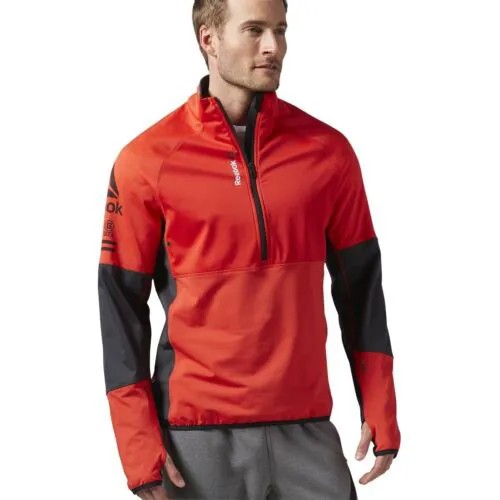 [AX9422] Мужской пуловер Reebok One Series Hexawarm с молнией 1/4