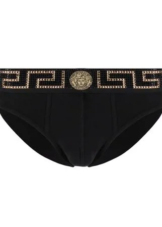 Versace трусы-брифы с узором Greca