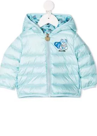 Moschino Kids пуховик с капюшоном