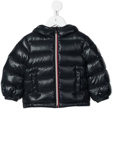 Moncler Enfant пуховик с нашивкой-логотипом