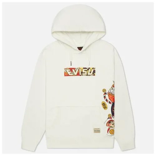 Мужская толстовка Evisu Heritage Daruma-Buddy Embroidered Hoodie белый, Размер S