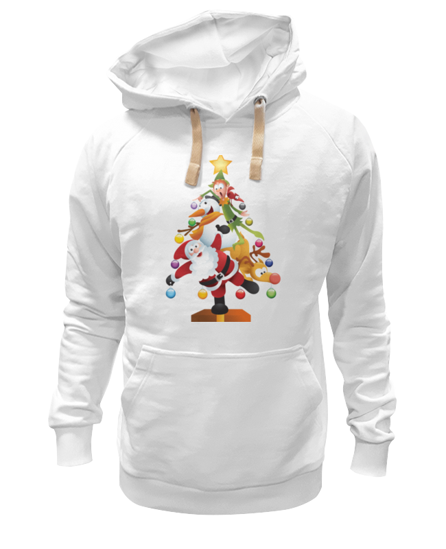 Худи Printio Новый год белое 2XL