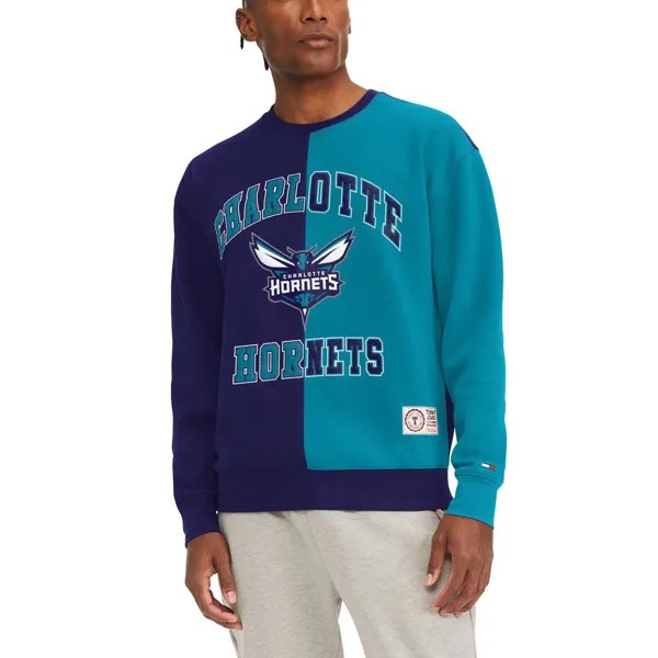 Мужские джинсы Tommy Jeans фиолетовый/бирюзовый пуловер Charlotte Hornets Keith с разрезом, толстовка