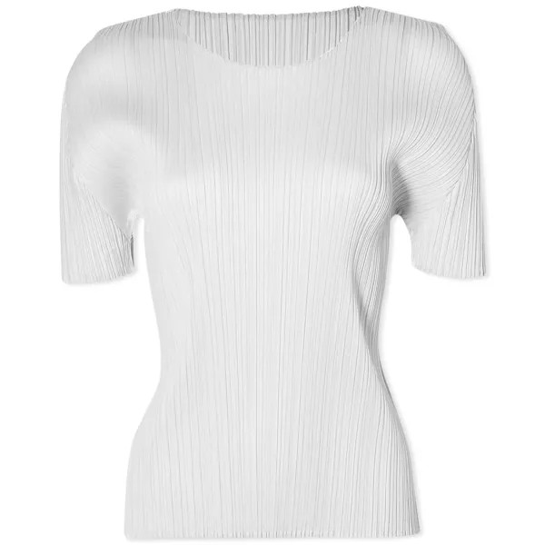 Футболка Pleats Please Issey Miyake Basics Pleats, серый