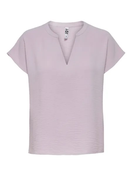 Блуза JACQUELINE de YONG Einfarbige Kurzarm V Ausschnitt nshirt Blouse JDYLION, фиолетовый