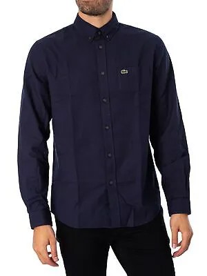 Мужская рубашка с нагрудным карманом Lacoste, синяя