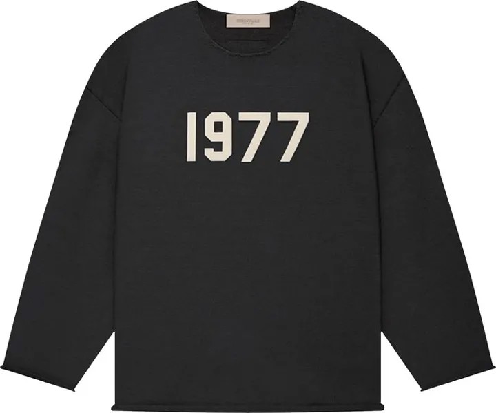 Свитер Fear of God Essentials Raw Edge Sweater 'Iron', черный