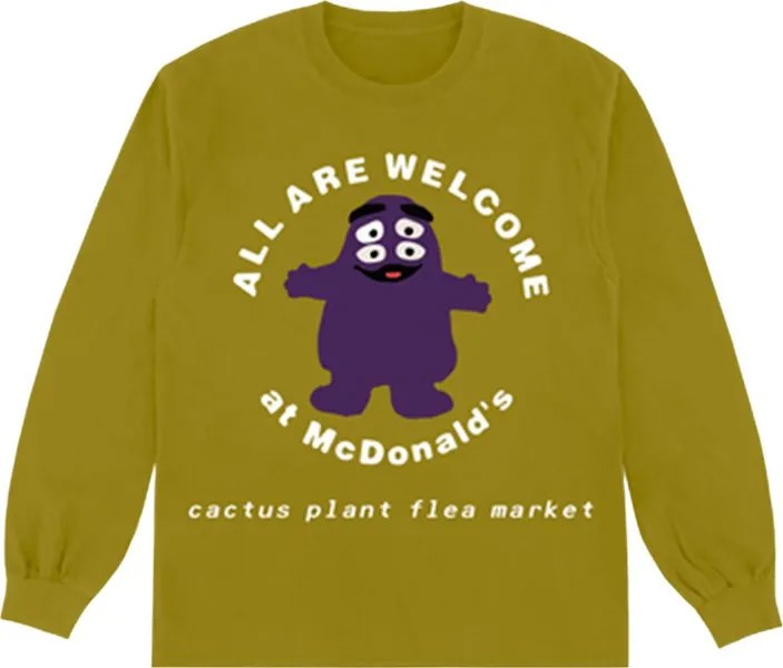Лонгслив Cactus Plant Flea Market x McDonald's Grimace Long-Sleeve 'Pickle', зеленый